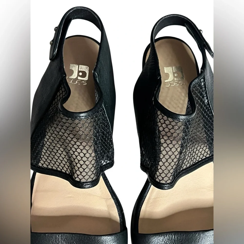 Joe’s Jeans Women’s Rochelle Sandals Flats Black Leather Size 8.5